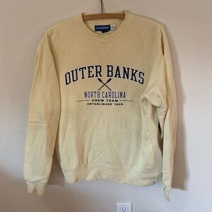 Yellow outter banks crewneck small